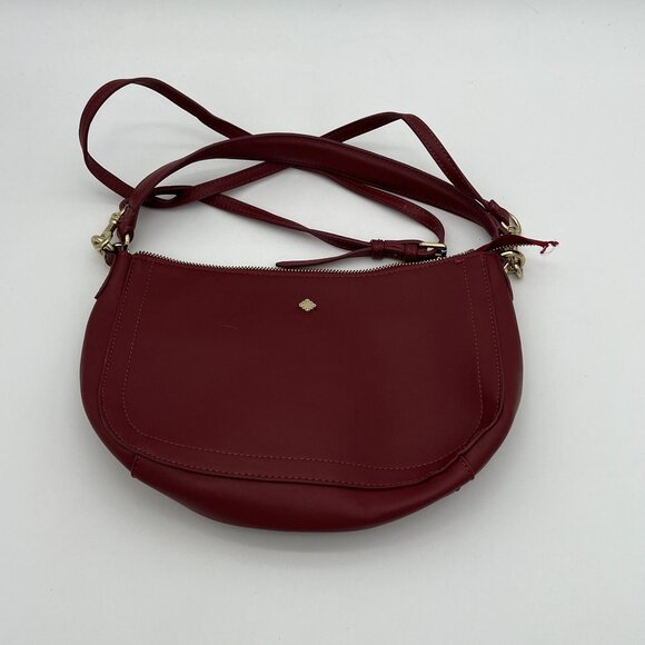 Crown & Ivy Red Crossbody Bag With Gold-Tone Accents & Zipper Closure - Picture 2 of 5